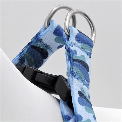Morso Mini Hondentuig Verstelbaar Gerecycled Splash Blauw 29-38X2,5 Cm