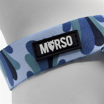 Morso Mini Hondentuig Verstelbaar Gerecycled Splash Blauw 32-41X2,5 Cm