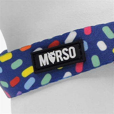 Morso Mini Hondentuig Verstelbaar Gerecycled Color Invaders Paars 29-38X2,5 Cm