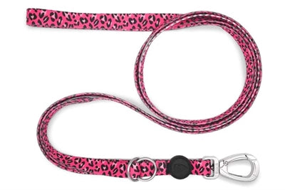 Morso Hondenriem Verstelbaar Gerecycled Bubble Leo Roze 75-230X1,5 Cm 4-20 Kg