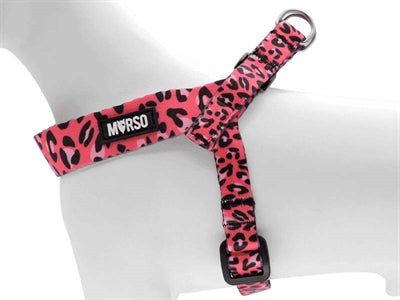 Morso Mini Hondentuig Verstelbaar Gerecycled Bubble Leo Roze 32-41X2,5 Cm