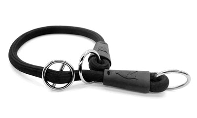 Morso Half Slip Halsband Hond Soft Rope Gerecycled Black Zwart 55X1 Cm
