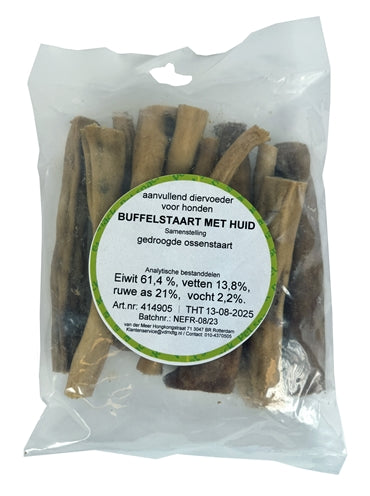 Petsnack Buffelstaart Met Huid 250 Gr