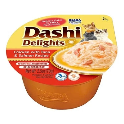 Inaba Dashi Delights Chicken With Tuna & Salmon Recipe 70 Gr