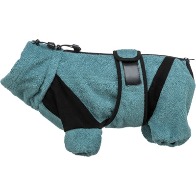 Trixie Badjas / Huisoverall Badstof Petrol 70 Cm