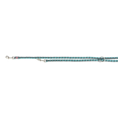 Trixie Hondenriem Cavo Verstelbaar Aqua / Grafiet Grijs 200X1,8 Cm