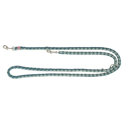 Trixie Hondenriem Cavo Verstelbaar Petrol / Salie Groen 200X1,8 Cm