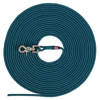 Trixie Hondenriem Sleeplijn Rond Zonder Handlus Petrol Blauw 20 Mtr X 0,6 Cm
