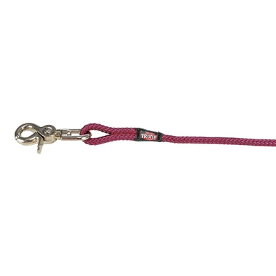 Trixie Hondenriem Sleeplijn Rond Zonder Handlus Sangria Rood 15 Mtr X 0,6 Cm