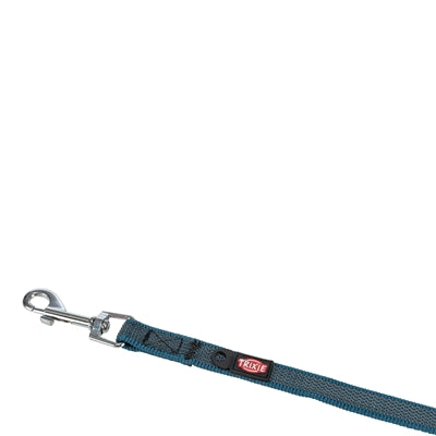 Trixie Hondenriem Sleeplijn Met Rubber Anti Slip Petrol Blauw L/Xl 15 Mtr X 1,7 Cm