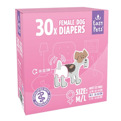 Easypets Hondenluiers Teef M/L 30 St