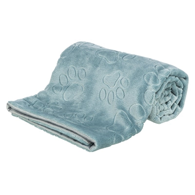 Trixie Hondendeken Barry Softpluche Blauw / Grijs 100X75 Cm