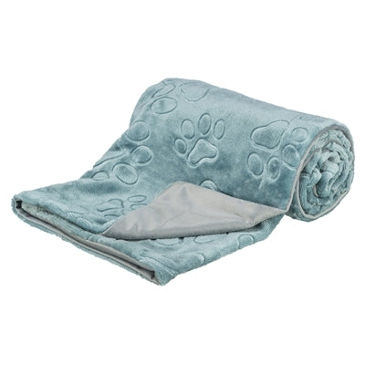 Trixie Hondendeken Barry Softpluche Blauw / Grijs 100X75 Cm