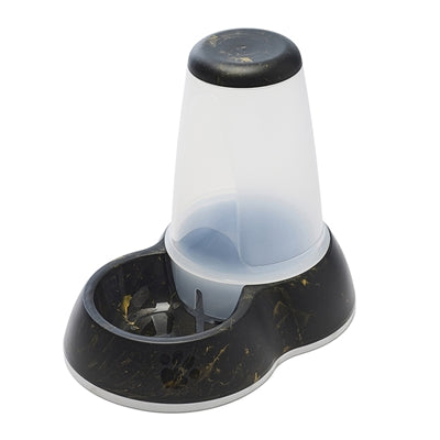 Savic Drinkbak Loop Marble Zwart / Goud 32,5X22X29 Cm 3 Ltr