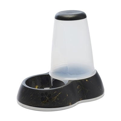 Savic Voerdispencer Loop Marble Zwart / Goud 26X17,5X23 Cm 1,5 Ltr