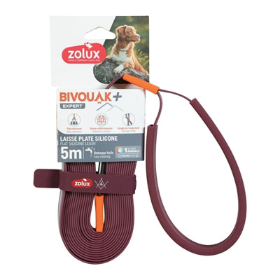 Zolux Bvk Sleeplijn Plat Siliconen Rood 5 Mtr X 1,5 Cm