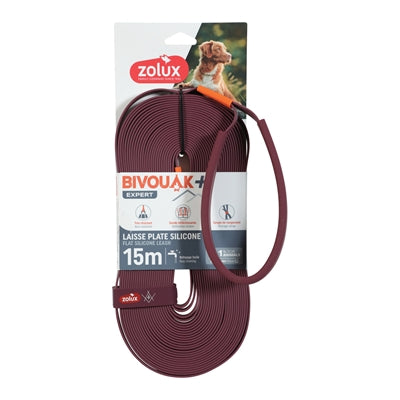 Zolux Bvk Sleeplijn Plat Siliconen Rood 15 Mtr 1,5 Cm