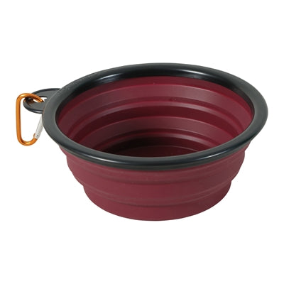 Zolux Bvk Voerbak Opvouwbaar Siliconen Rood  17 Cm 1 Ltr