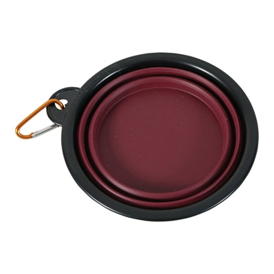 Zolux Bvk Voerbak Opvouwbaar Siliconen Rood  17 Cm 1 Ltr