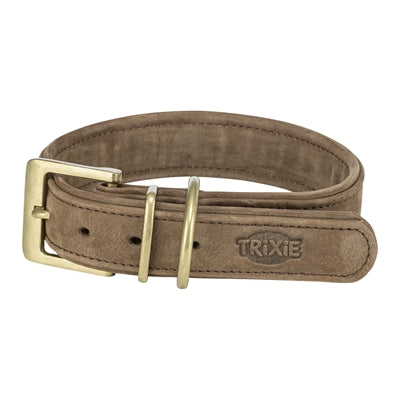 Trixie Halsband Hond Pure Leer Bruin M-L 39-46X3,5 Cm