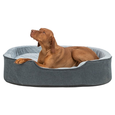 Trixie Vital Hondenmand Lino Soft Ovaal Grijs / Lichtgrijs 83X67 Cm