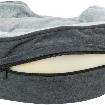 Trixie Vital Hondenmand Lino Soft Ovaal Grijs / Lichtgrijs 110X92Cm