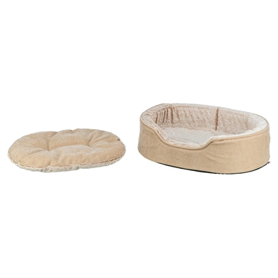 Trixie Vital Hondenmand Lino Soft Ovaal Beige / Creme 83X67 Cm