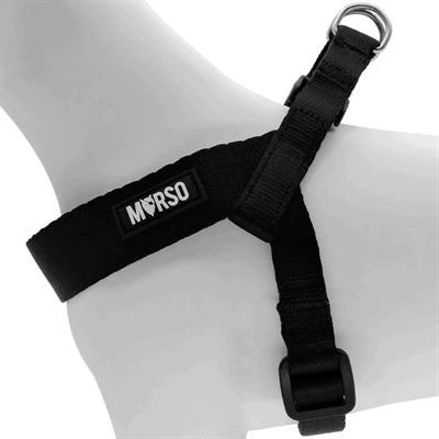 Morso Mini Hondentuig Verstelbaar Gerecycled Zwart 24-32X1,5 Cm