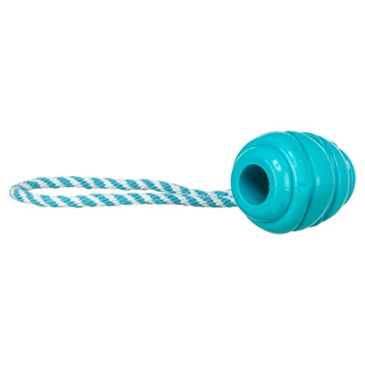 Trixie Jumper Kegel Aan Touw Super Strong Tpr Petrol 35X6X6 Cm