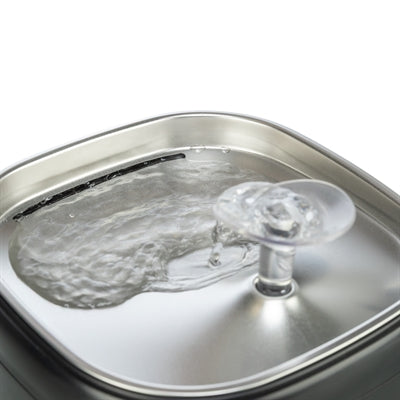 Trixie Drinkfontein Aqua Pure Kunststof / Rvs Zwart 18X18X14,5 Cm