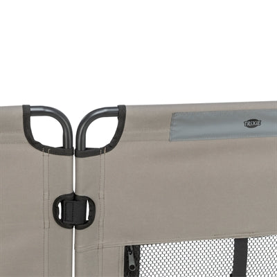 Trixie Campinghek Opvouwbaar Ren 8 Elementen Grijs / Zwart 59X78 Cm