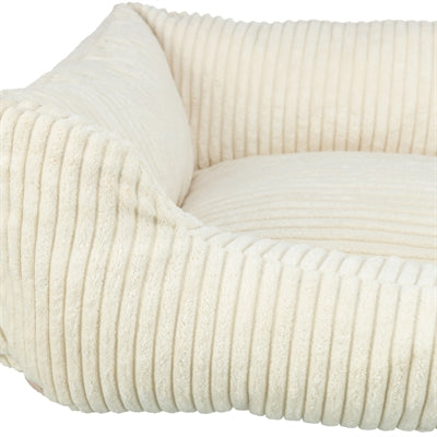 Trixie Vital Hondenmand Jonna Hoekig Ribfluweel Creme 80X60 Cm
