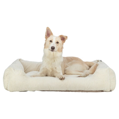 Trixie Vital Hondenmand Jonna Hoekig Ribfluweel Creme 100X70 Cm