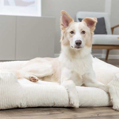 Trixie Vital Hondenmand Jonna Hoekig Ribfluweel Creme 100X70 Cm