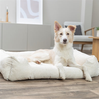 Trixie Vital Hondenmand Jonna Hoekig Ribfluweel Creme 120X80 Cm