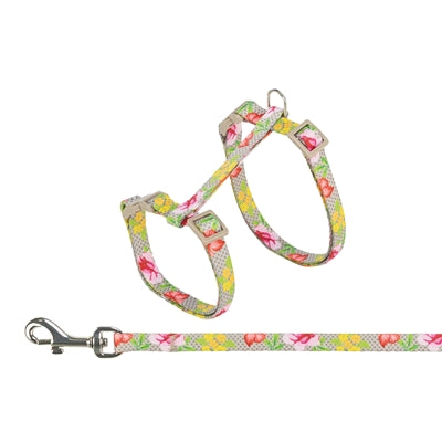Trixie Kattentuigje Met Riem Bloemen Motief Assorti 27-45X1 Cm