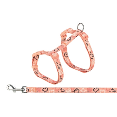 Trixie Kattentuigje Met Riem Flower Power Motief Assorti 35-59X1,3 Cm