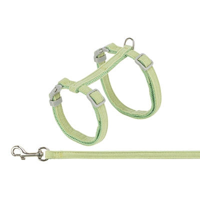 Trixie Kattentuigje Met Riem Fluweel Groen 28-45X1 Cm