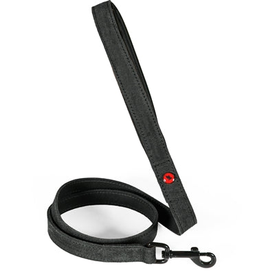 Zolux Expert Hondenriem Premium Leer / Neopreen Zwart 100X2 Cm