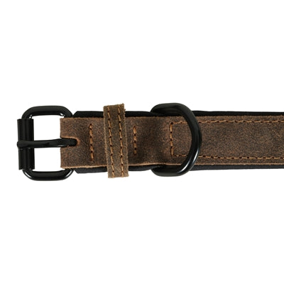Zolux Expert Halsband Hond Premium Leer / Neopreen Bruin 50X2 Cm