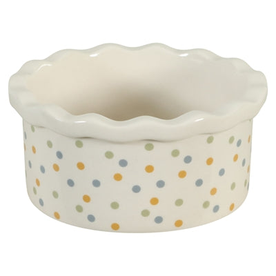 Zolux Voerbak Cosy Gestipt Keramiek Wit 10X10X4,5 Cm 150 Ml